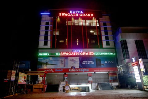 Property building, Night, Property logo or sign