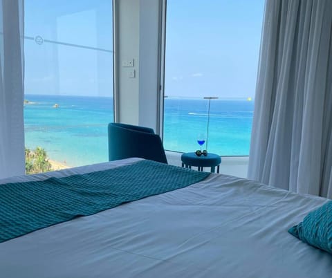 Bed, View (from property/room), Photo of the whole room, Bedroom, Sea view