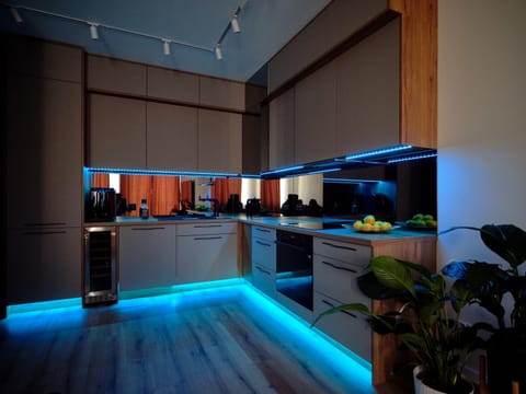 Kitchen or kitchenette, dishwasher, minibar, oven