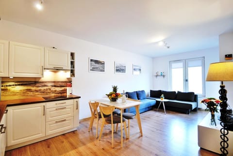 TV and multimedia, Kitchen or kitchenette, Living room, Photo of the whole room, Dining area