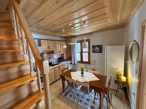 Kitchen or kitchenette, Dining area, oven, stove
