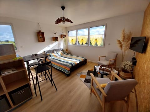 Communal lounge/ TV room, Bed, TV and multimedia, Living room, Photo of the whole room, Dining area, Animals, Bedroom, pet friendly, pet friendly