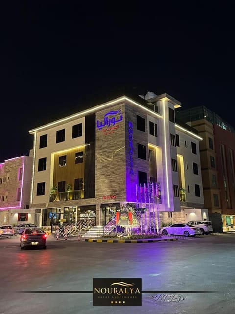 Property building, Night, Neighbourhood, City view, Street view, Location, Parking