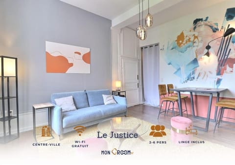 Le Justice - Appartement Calme Lumineux cœur du Bouchon WiFi Apartment in Troyes