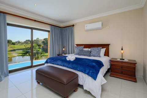 Bedroom, Garden view, Pool view, wardrobe, air conditioner