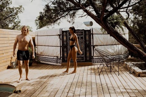 Secluded Romantic Yurt with Hot Tub in Wimberley, Texas Luxury tent in Wimberley