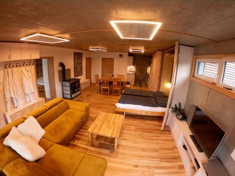 Bed, Living room