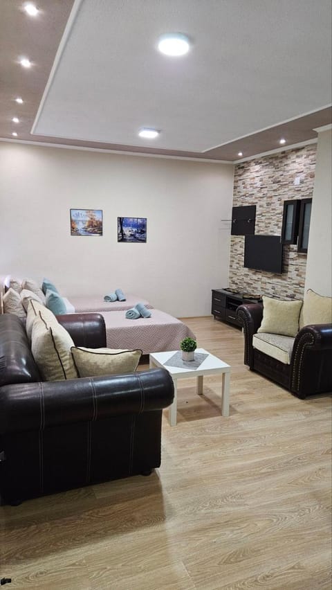 Bed, TV and multimedia, Living room, Seating area
