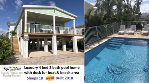 #2beautiful 4 Bed 3 Bath Pool Home W Free Dock House in Marathon