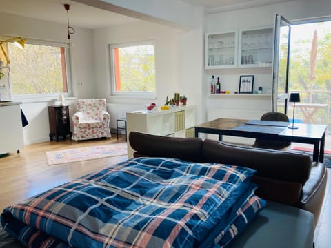 Bed, Living room, Photo of the whole room, Seating area, Dining area