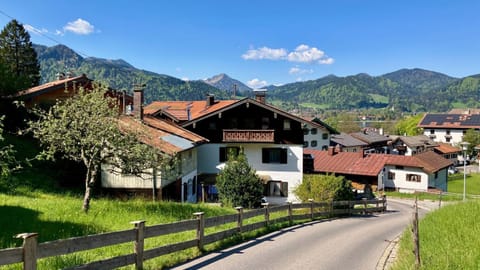 Property building, Spring, Neighbourhood, Natural landscape, Mountain view