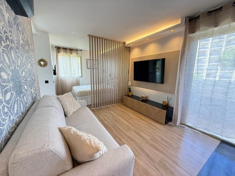 Bed, TV and multimedia, Living room, Photo of the whole room, Seating area, Bedroom
