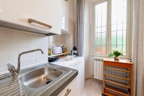 Kitchen or kitchenette, toaster