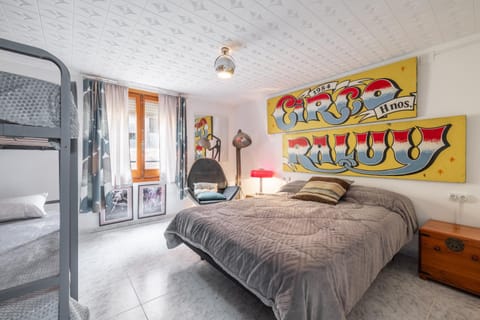 Property building, Living room, Bedroom