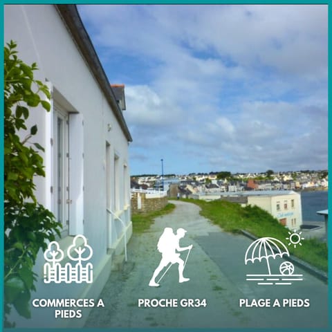 Ker Terny - vue mer - port à pieds House in Finistere