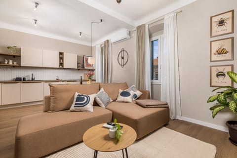 Living room, kitchen