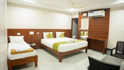 Bed, air conditioner