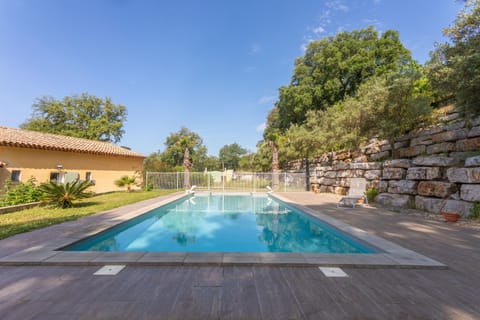 Property building, Living room, Swimming pool