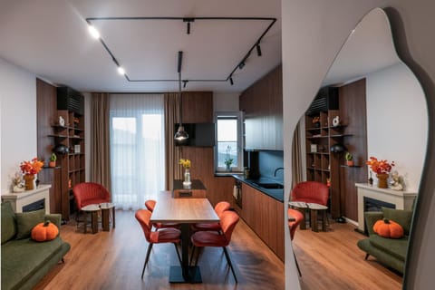 Living room, kitchen
