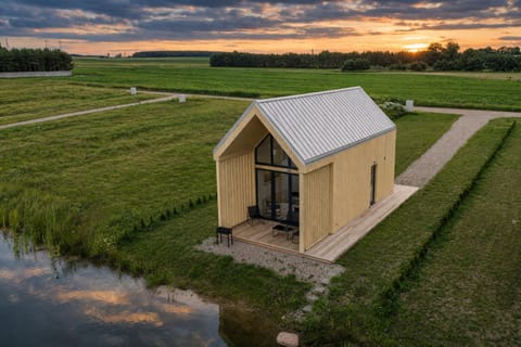 Property building, Natural landscape, Lake view, Sunset