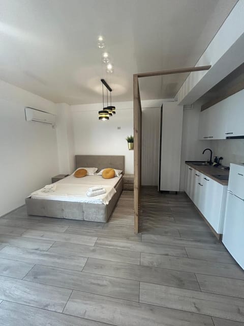 Bed, Kitchen or kitchenette, Photo of the whole room, Bedroom, air conditioner