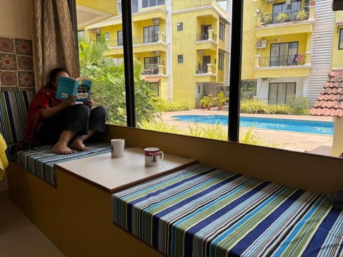Pool view, sunbed