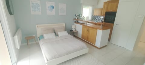 Bed, Kitchen or kitchenette, Photo of the whole room