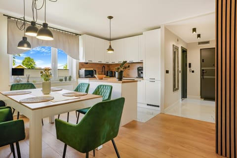 Kitchen or kitchenette, dishwasher, oven, stove