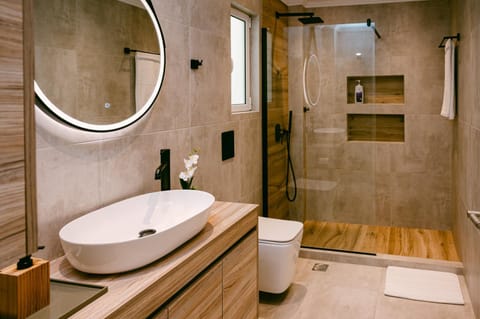 Shower, Toilet, towels