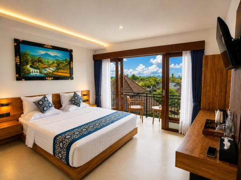 Property building, Bed, Coffee/tea facilities, View (from property/room), Balcony/Terrace