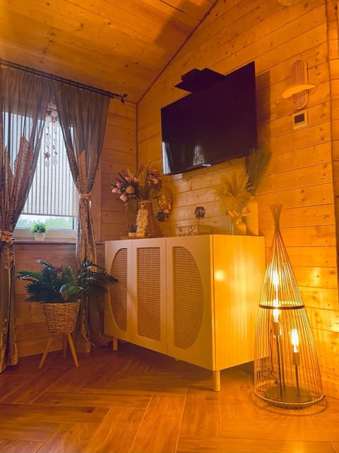 Ogrzewane "Domki na zielonej łące" -styl boho Apartment in Leba