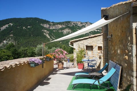 Patio, Mountain view, sunbed