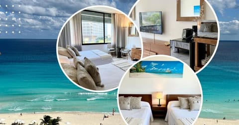 Bed, Natural landscape, TV and multimedia, Photo of the whole room, Beach, Bedroom, Sea view