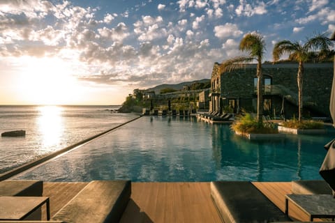 Pool view, Sea view, Sunset