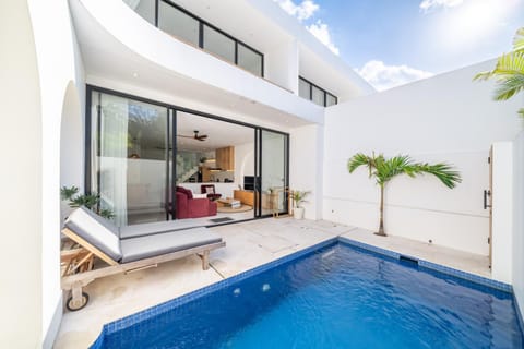 Patio, Day, Natural landscape, View (from property/room), Balcony/Terrace, Living room, Seating area, Pool view, Swimming pool