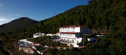 Property building, Natural landscape, Bird's eye view, Mountain view