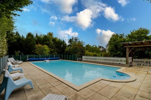 Property building, Living room, Swimming pool