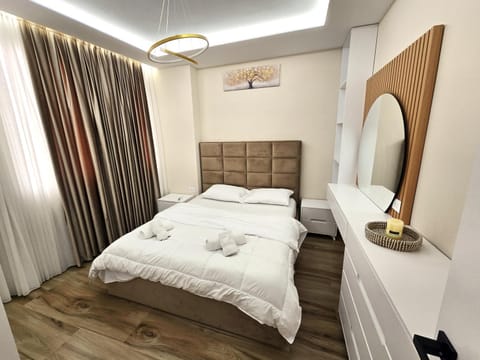Bed, Photo of the whole room, Bedroom, towels, wardrobe, air conditioner