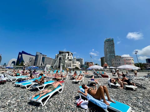 Property building, Beach, Swimming pool