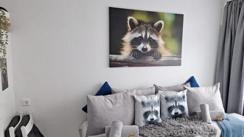 Bed, Living room, Seating area, Bedroom