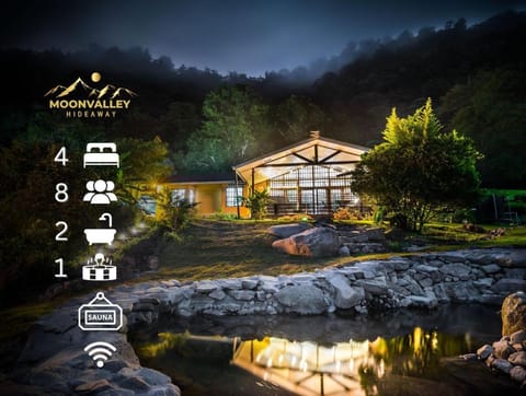 Property building, Night, Natural landscape, Garden, Mountain view, River view