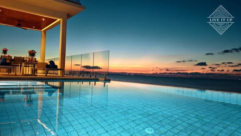 Sea view, Swimming pool, Sunset