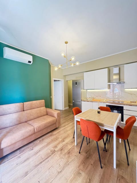 Kitchen or kitchenette, Living room, Dining area, air conditioner