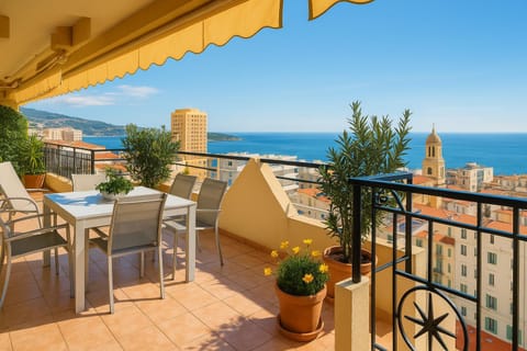 Palais Florentin - Prime location -150m Casino gardens - Panoramic Sea View - Large Terrace - Parking Apartment in Avenue du Carnier