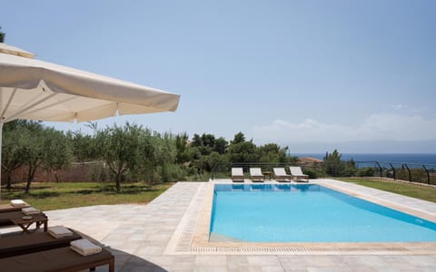 Patio, Day, Natural landscape, Pool view, Sea view, Swimming pool, sunbed