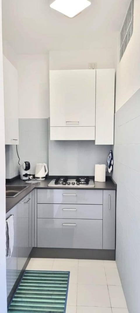 Kitchen or kitchenette, stove, toaster