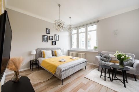 Bed, TV and multimedia, Living room, Photo of the whole room, Seating area, Bedroom