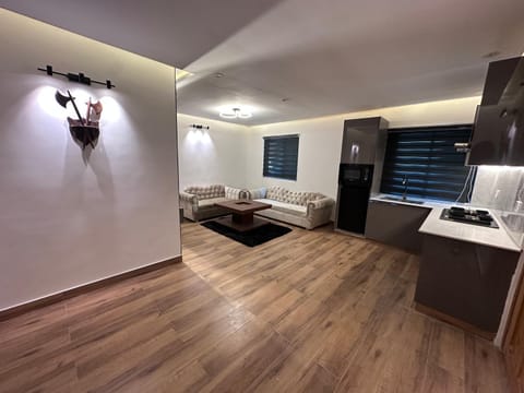 TV and multimedia, Kitchen or kitchenette, Living room, Seating area