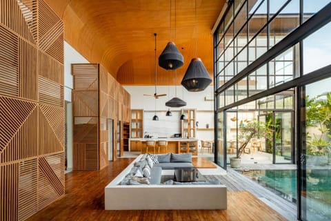 Living room, Seating area, Pool view, Swimming pool