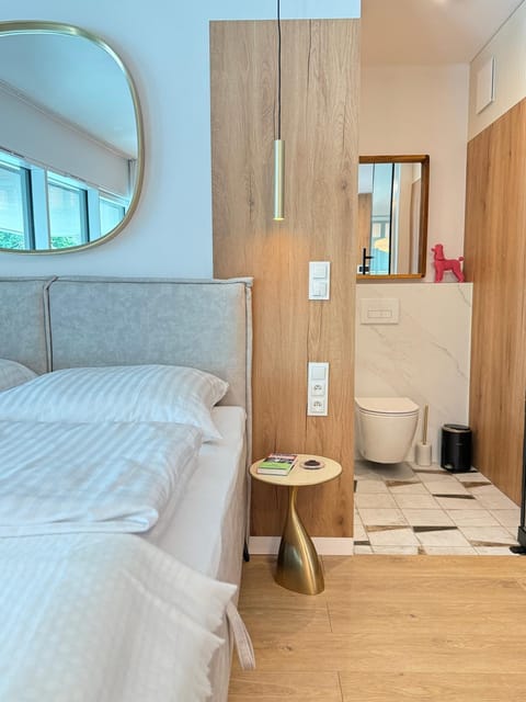 Bed, Bathroom, Bedroom